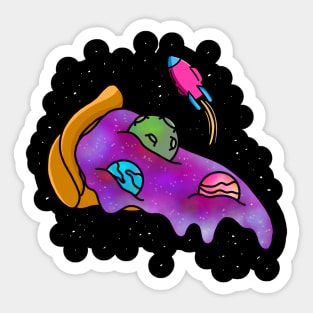 Outer Space Pizza Sticker